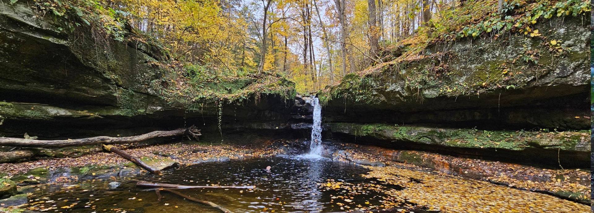 Slideshow Image - Fleming Falls in full vibrant fall color